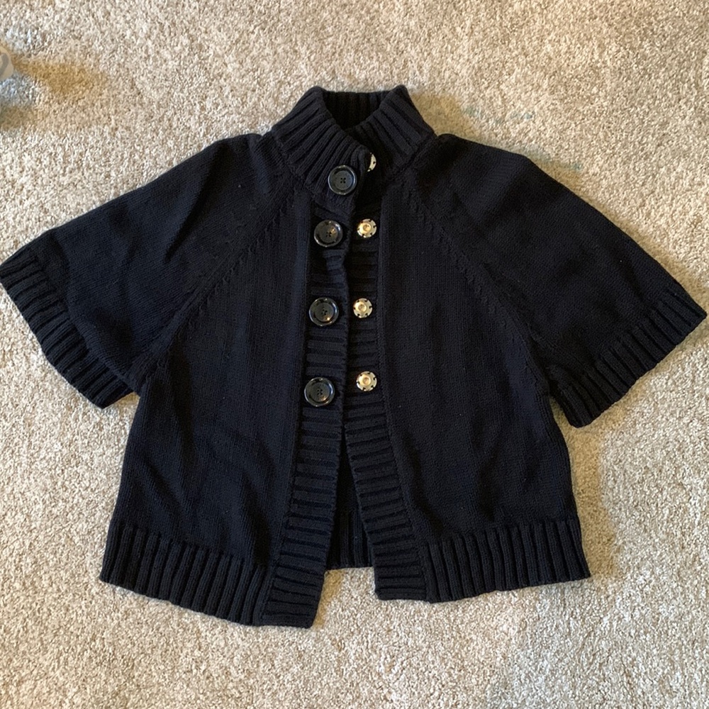 Michal Kors Short Sleeve Sweater, black